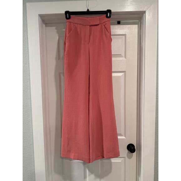 Express Super High Rise Flare Trouser Pink Women's Size 2R - Picture 1 of 11